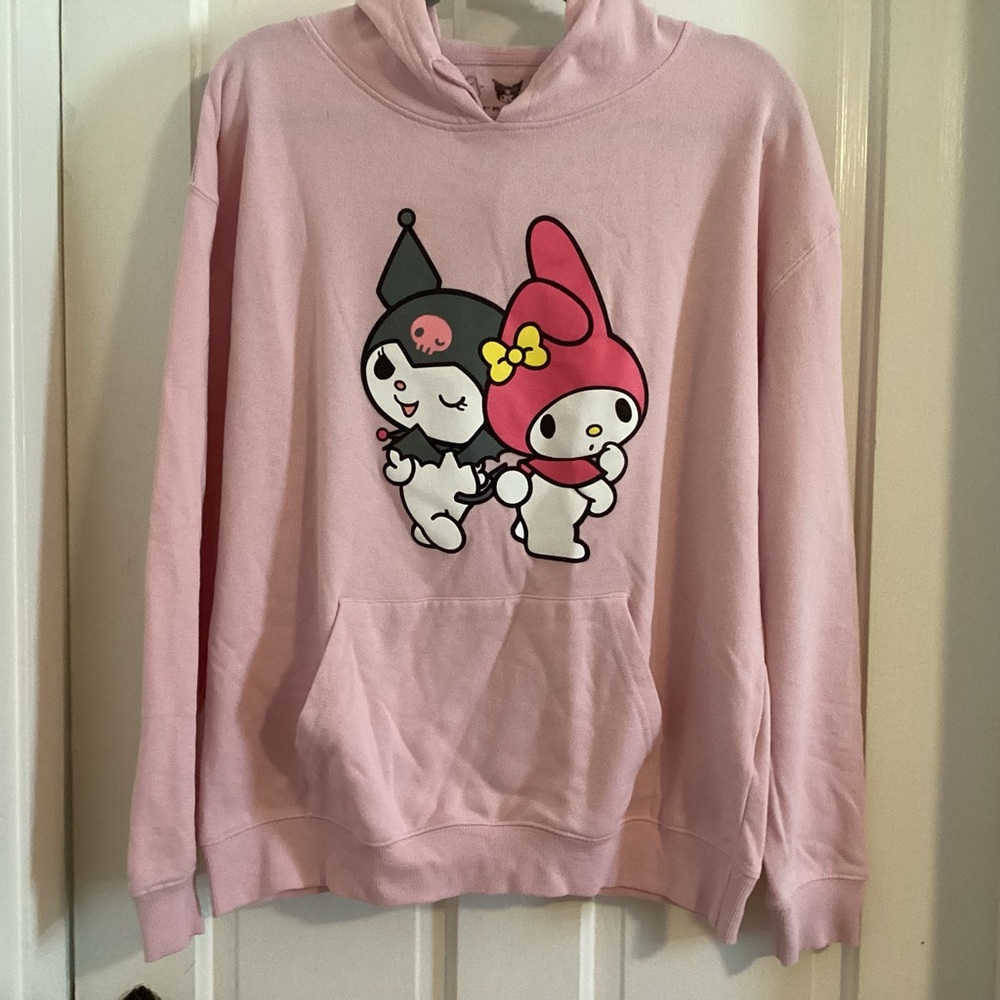 Bioworld My Melody Kuromi Sanrio Light Pink Hoodie XL